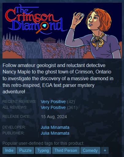 Steam store The Crimson Diamond